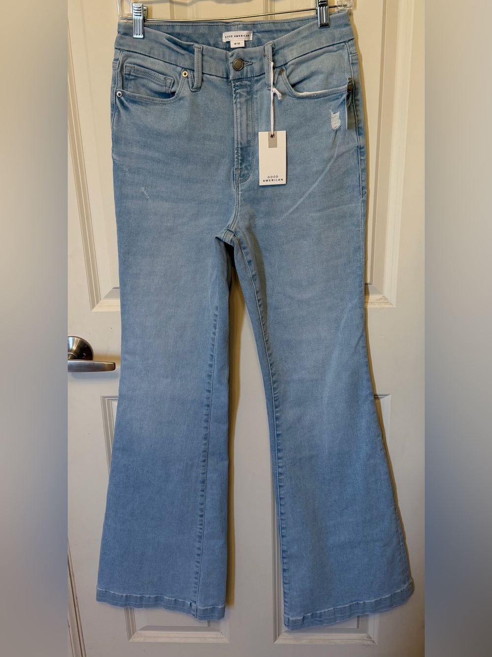 NWT Good American ALWAYS FITS GOOD LEGS FLARE Stretch Jeans, Sizes 6-12